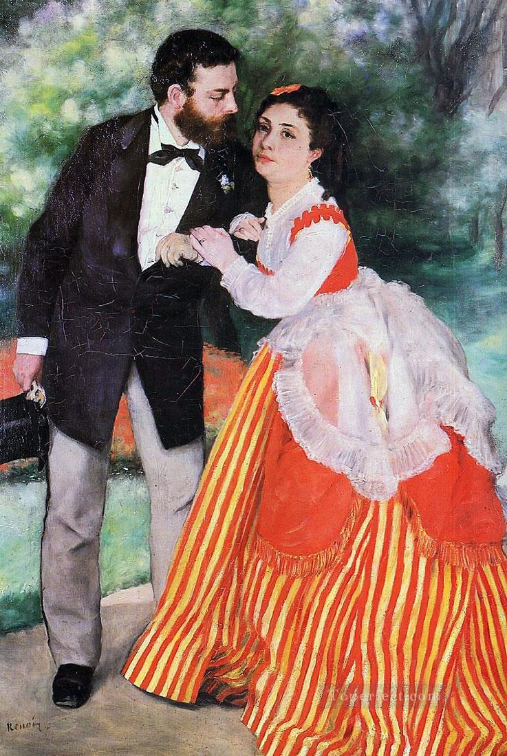 Portrait of Alfred and Marie Sisley master Pierre Auguste Renoir Oil Paintings
